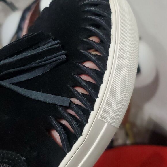 J/Slides Aztec Fashion Sneaker in Black Suede Size 7.5 - Picture 10 of 13